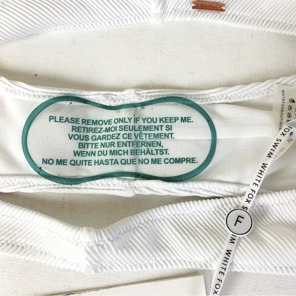 Wildfox Del Marcos White Rib Bikini Bottom Size M - Picture 8 of 8